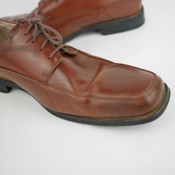 FLORSHEIM Men\'s 14 - Brown Leather Square Toe Oxfords Laced Casual Dress Shoes main image 4